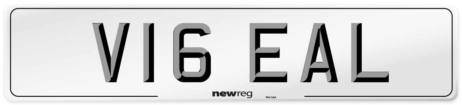 V16 EAL Number Plate from New Reg